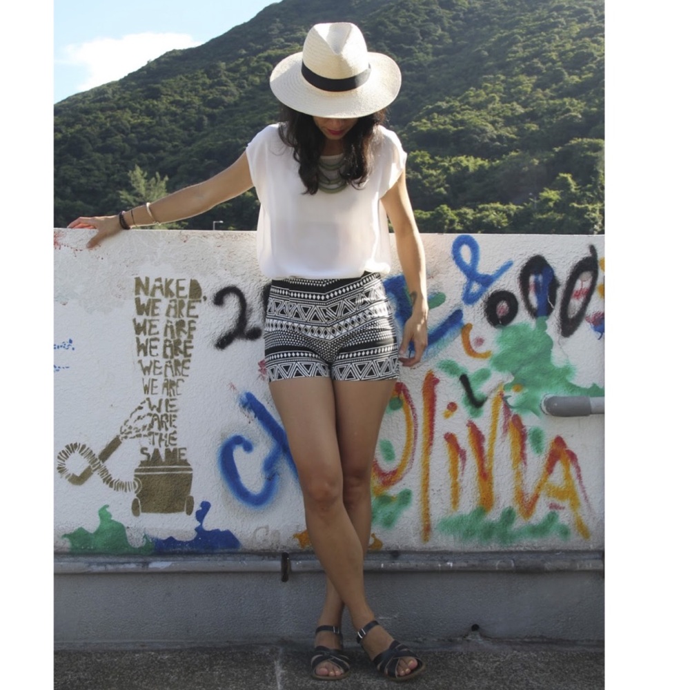 Billabong Tribal Aztec Print Knit Cotton Shorts -M - Picture 9 of 10